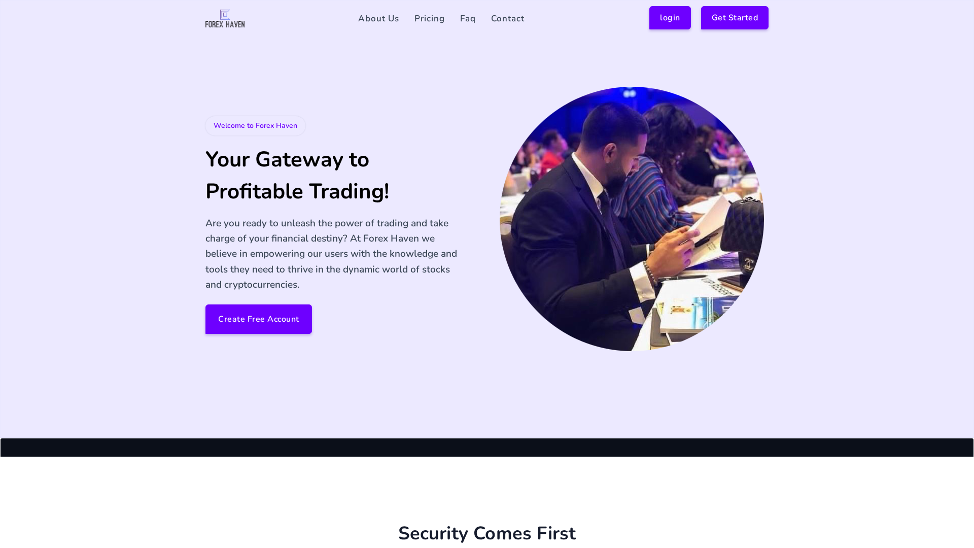 Screenshot of forexhaven.redirectme.net