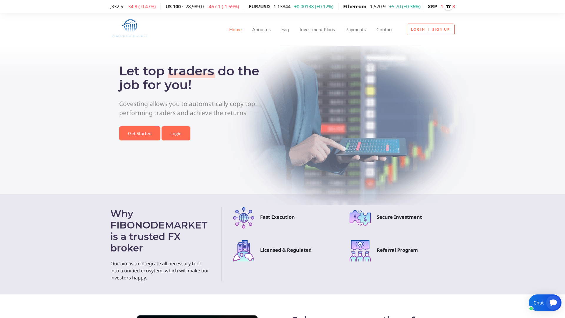 Screenshot of fibonodemarket.top