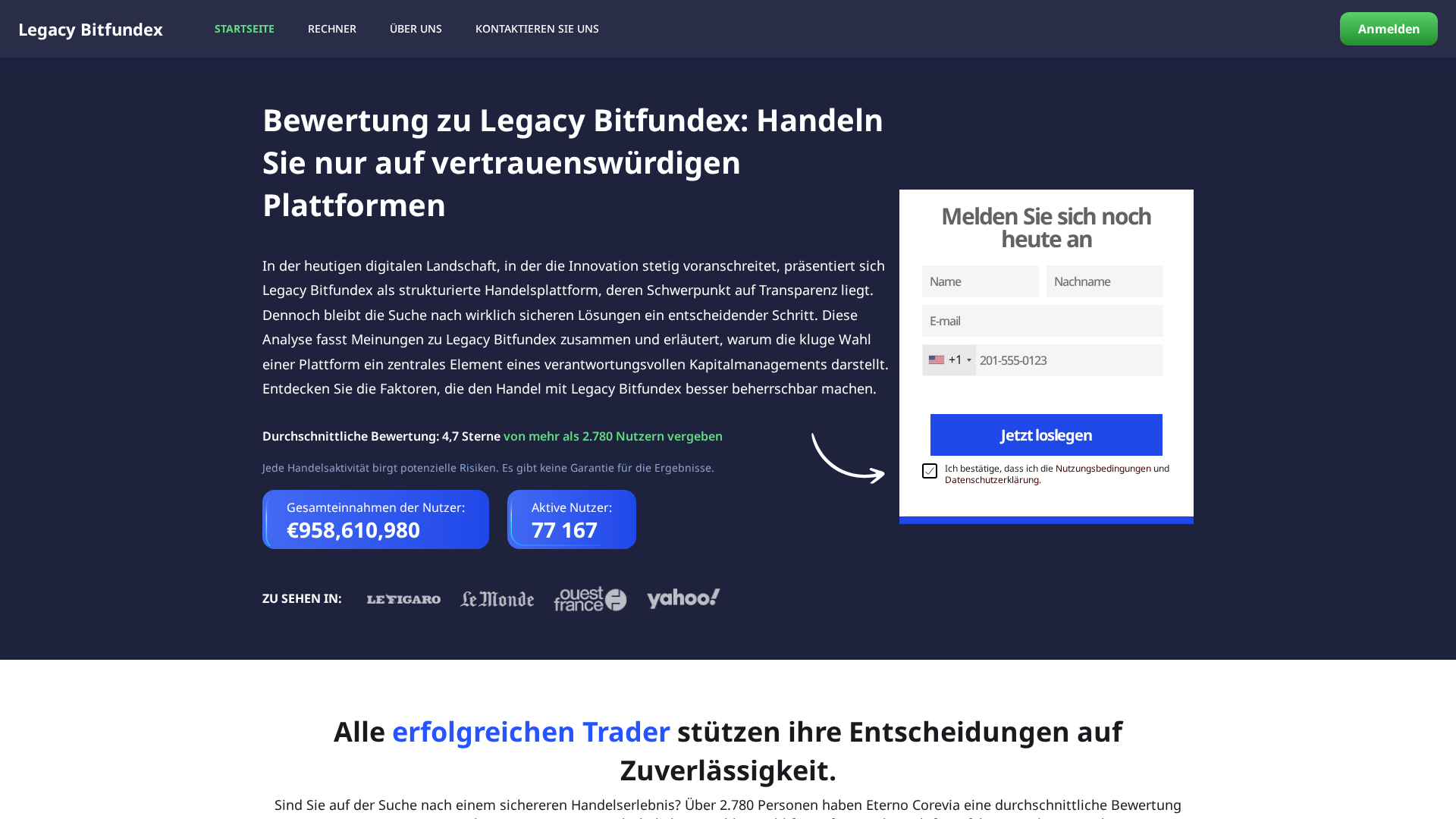 Screenshot of legacy-bitfundex.com.de