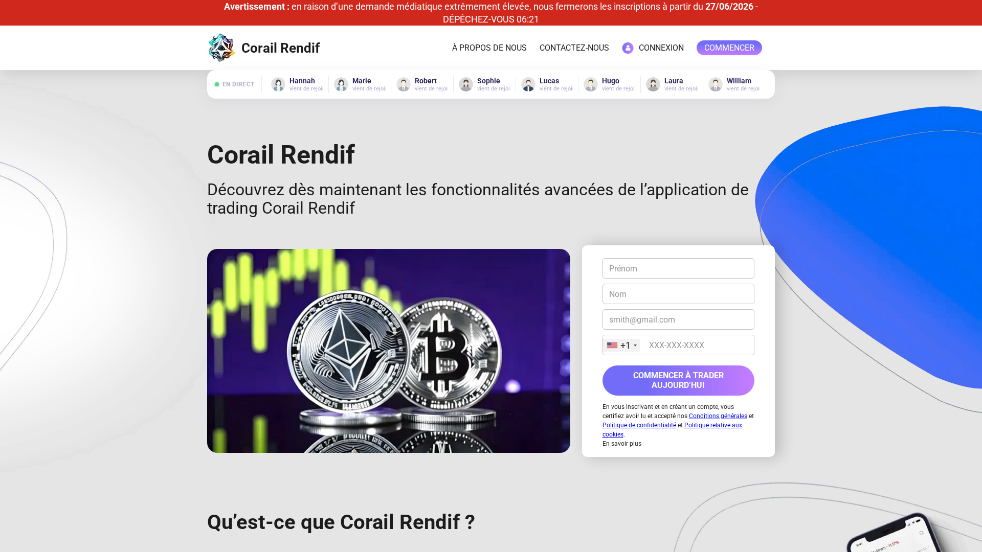 Screenshot of corailrendif-ai.com