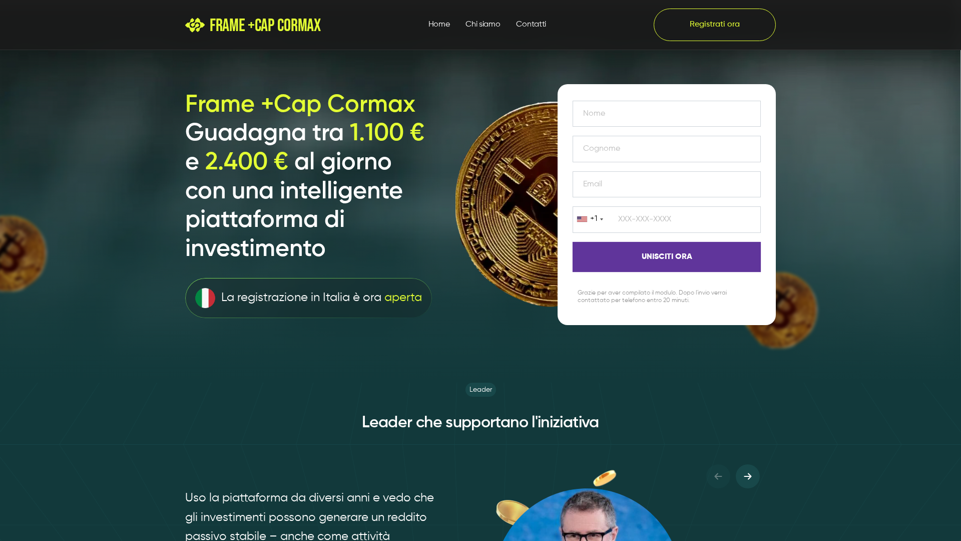 Screenshot of framecapcormax-ai.com