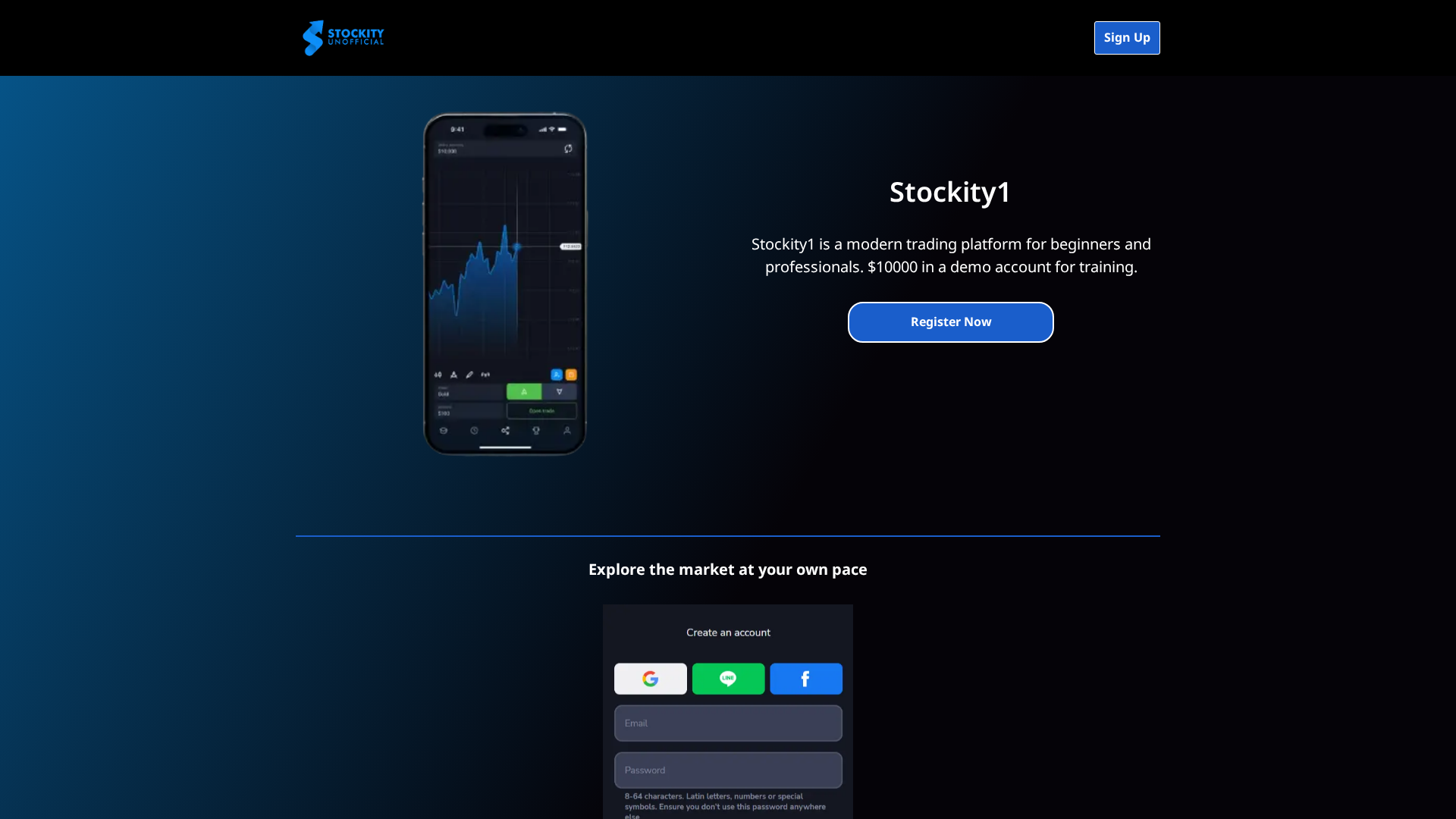 Screenshot of stockity-1.com