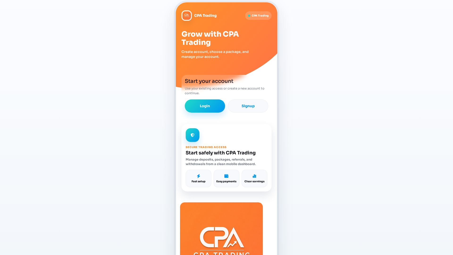Screenshot of cpatrading.pro