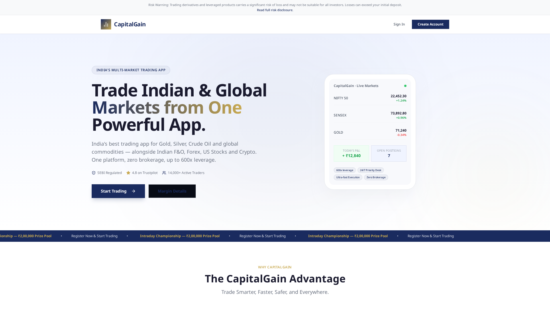 Screenshot of capitalgain.live