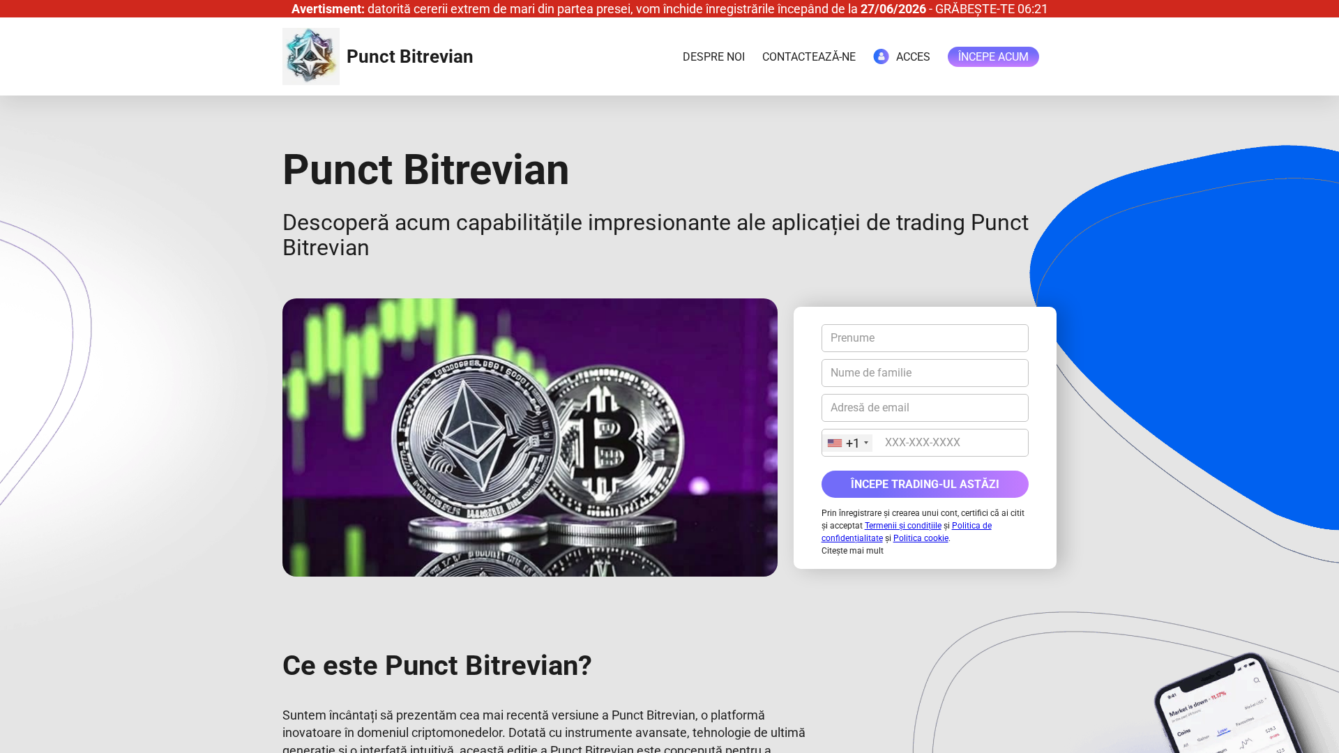 Screenshot of punctbitrevian-ro.com
