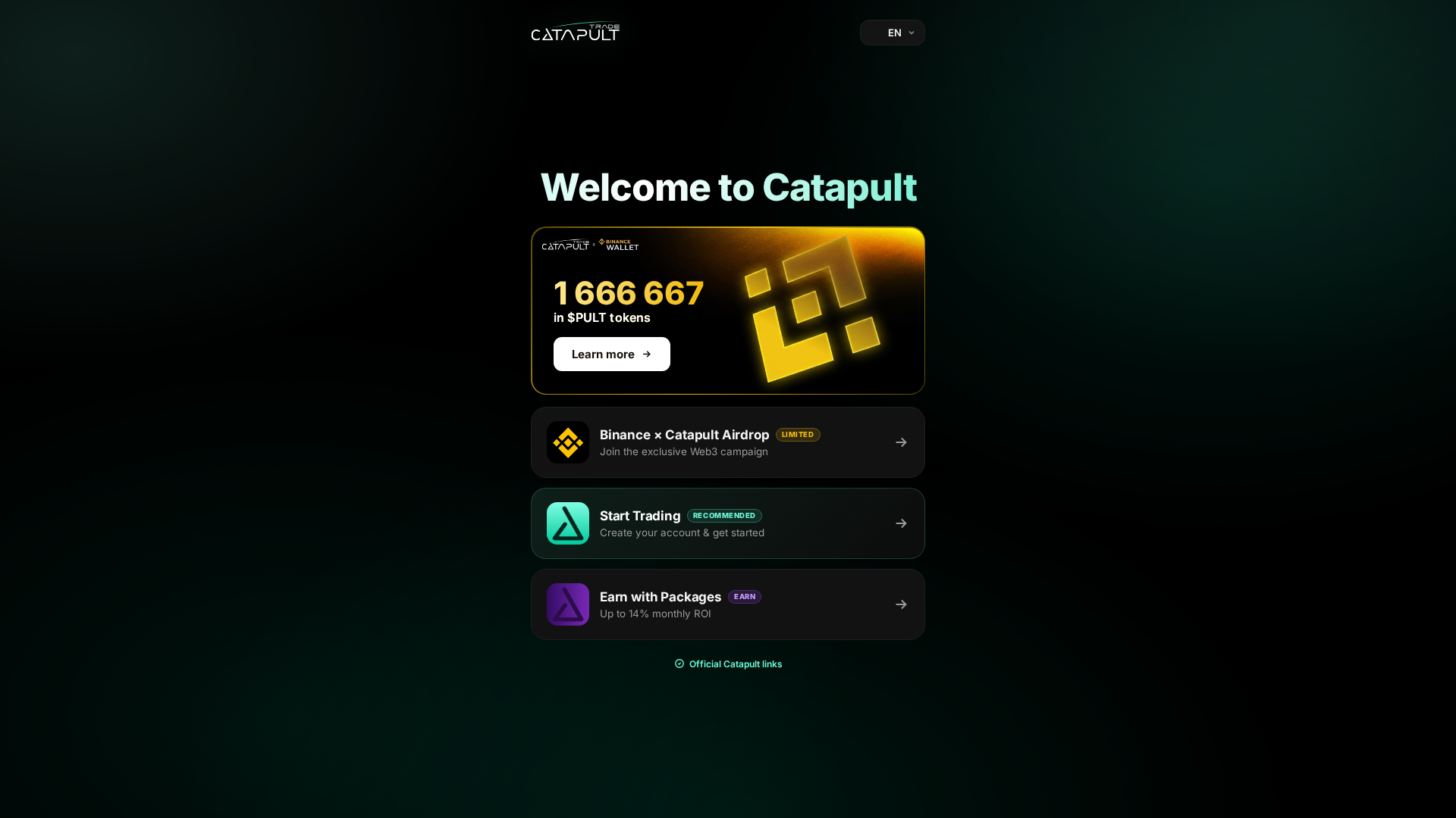Screenshot of catapult-trade.xyz