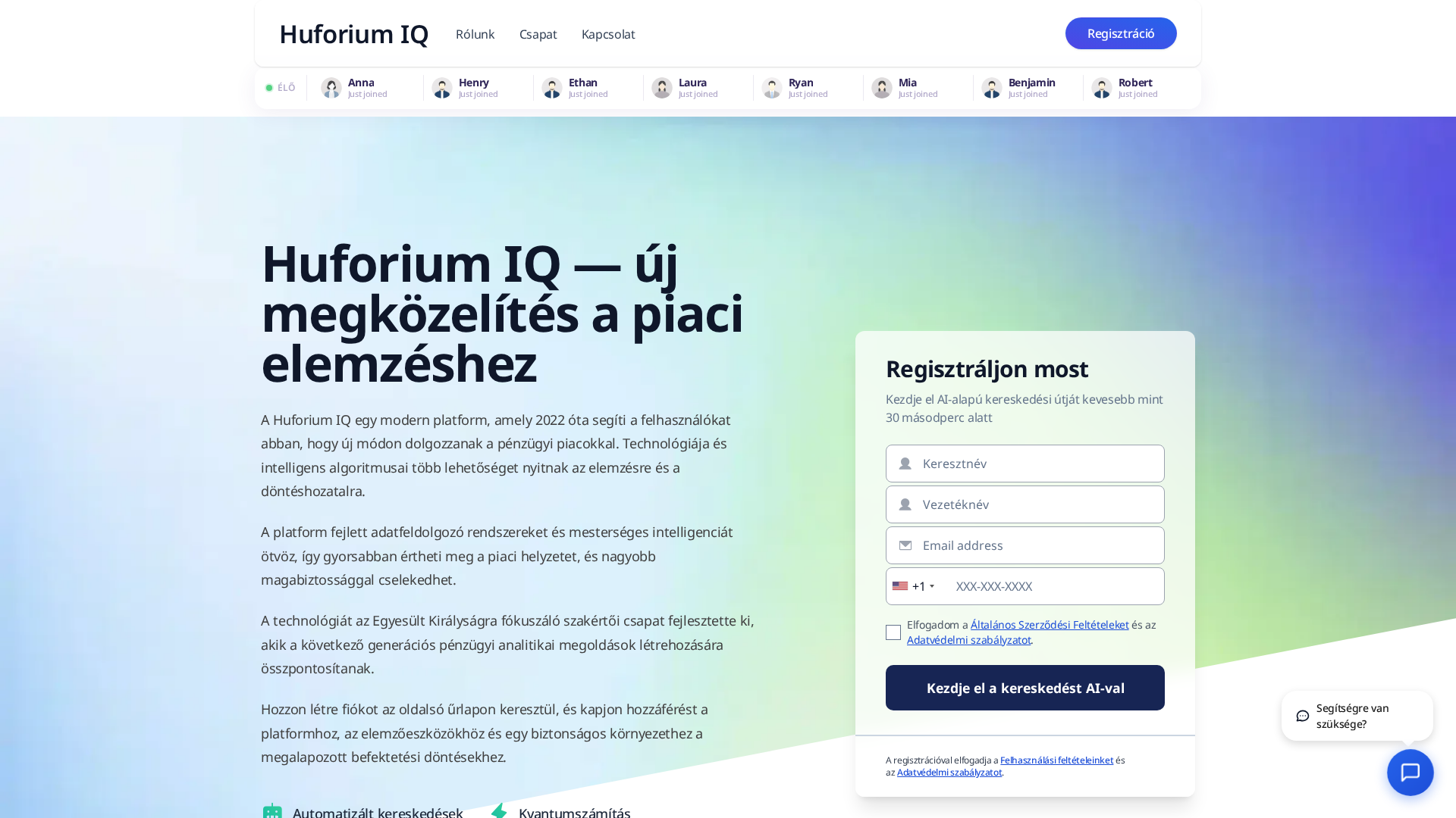 Screenshot of huforiumiq-ai.com