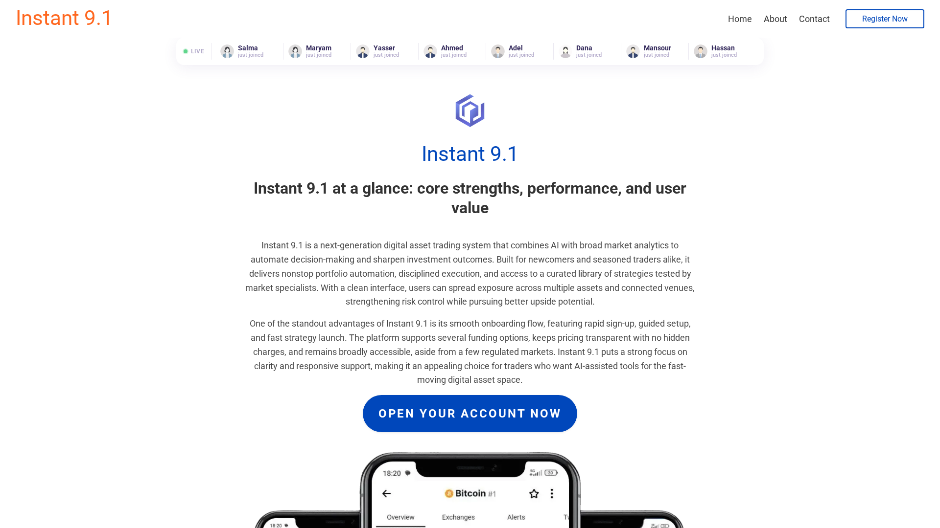 Screenshot of instant91-ai.com