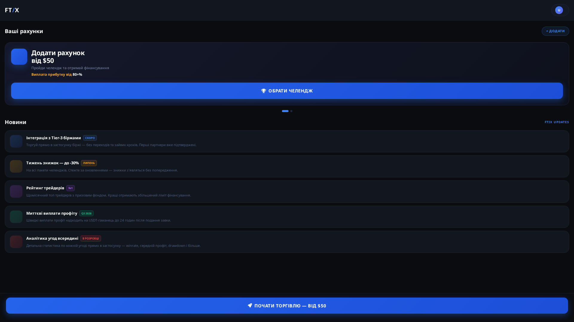 Screenshot of ftixproptrading.cyou