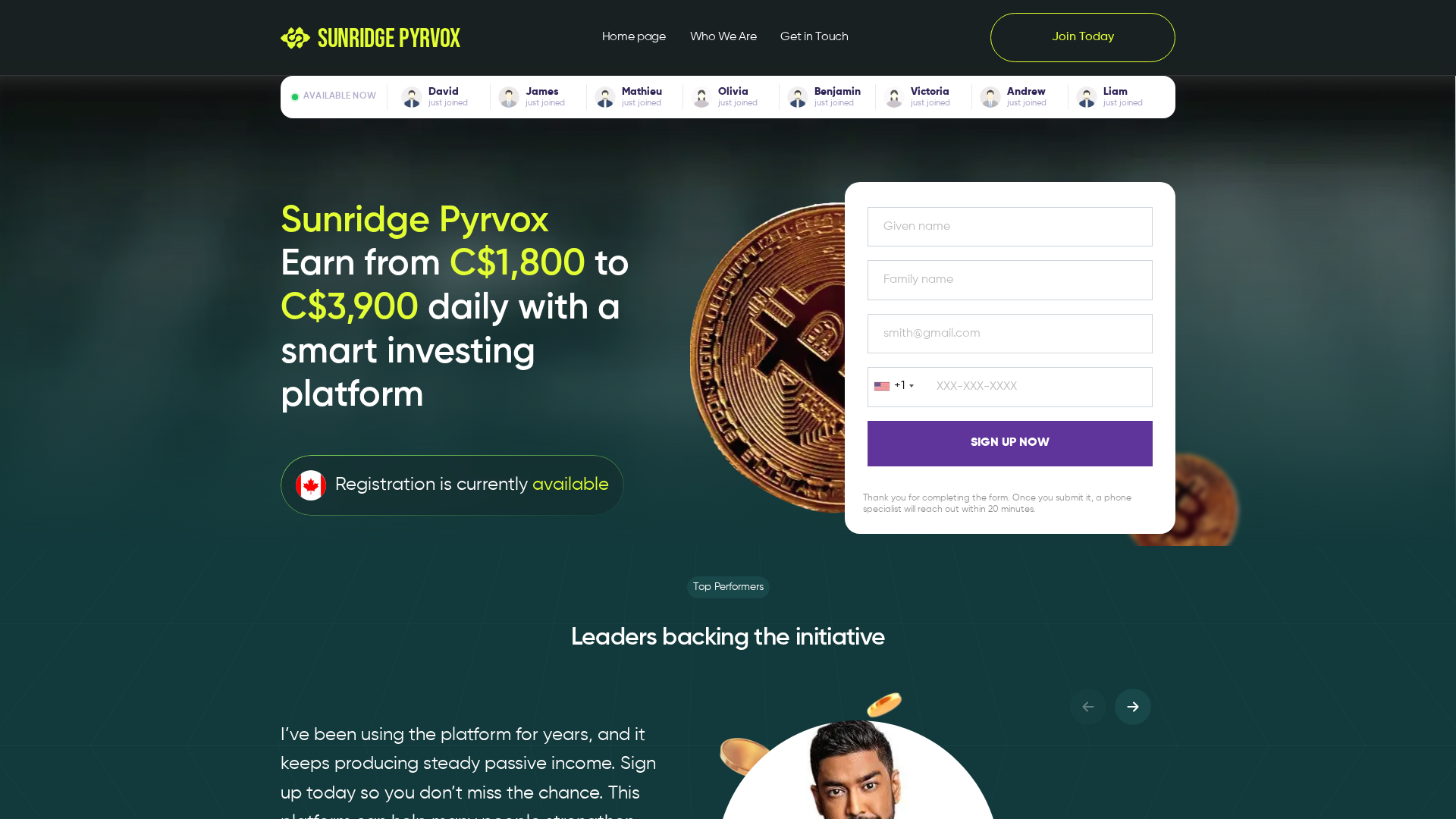 Screenshot of sunridgepyrvox-ai.com