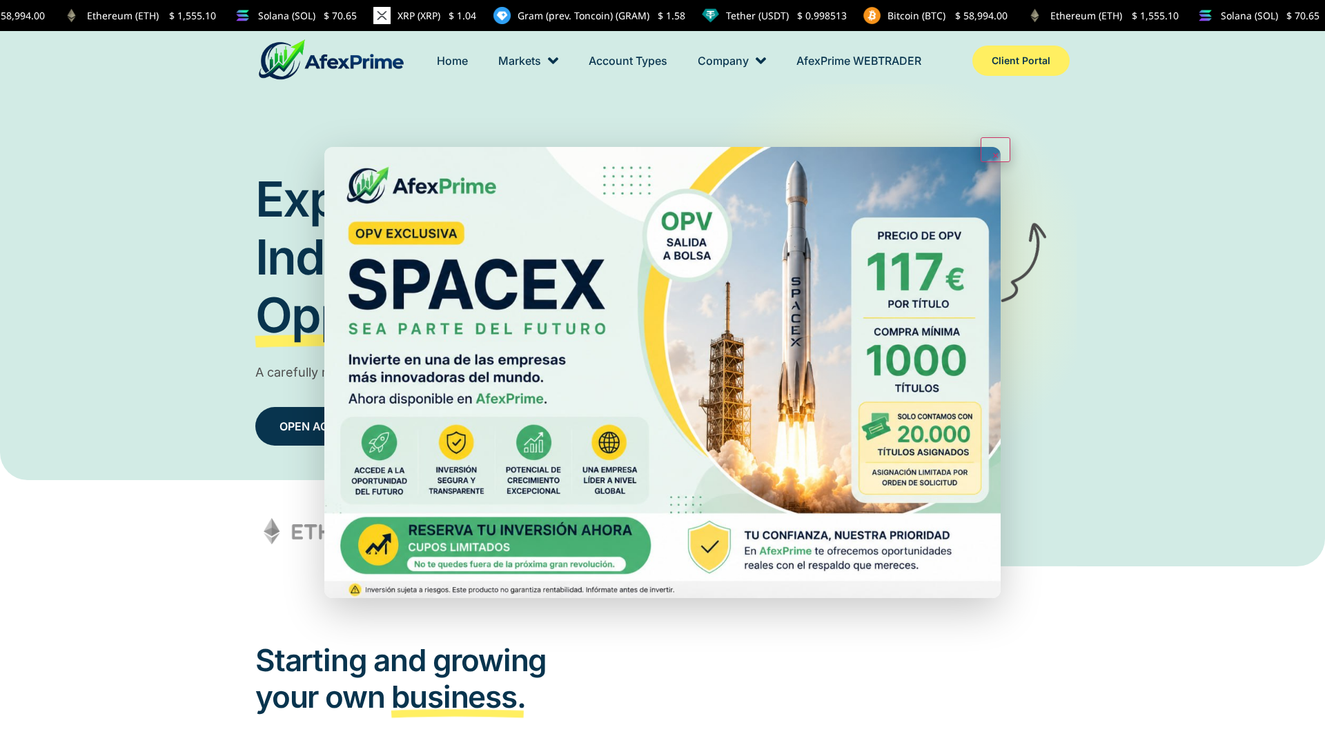 Screenshot of afexprime.com