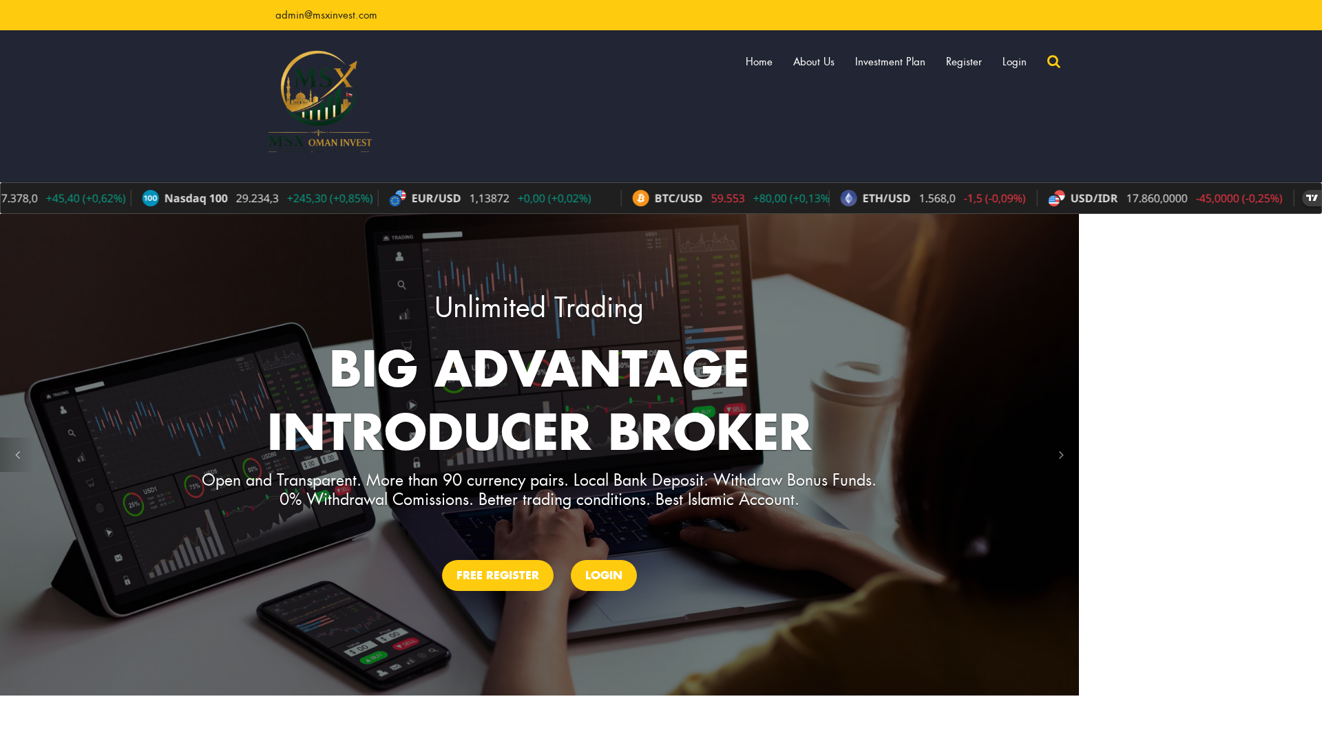 Screenshot of msxinvest.com