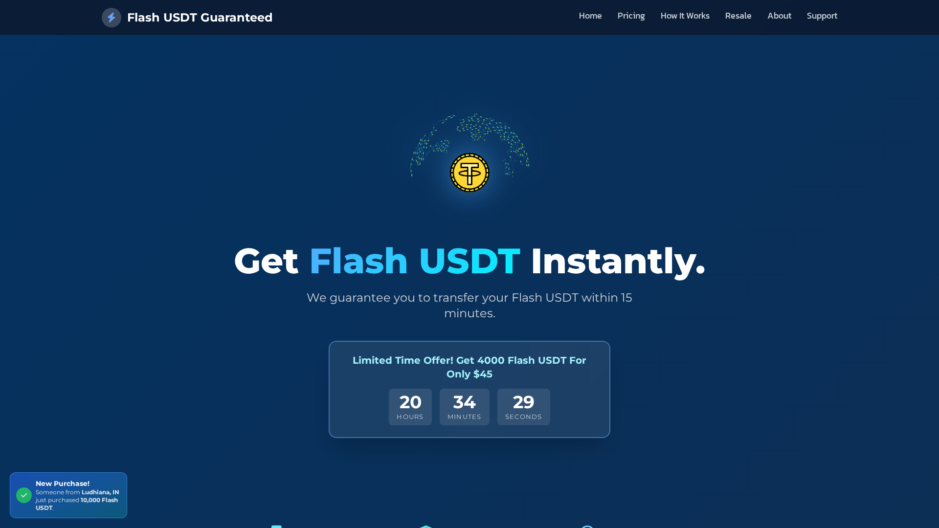 Screenshot of flashusdtsender.site