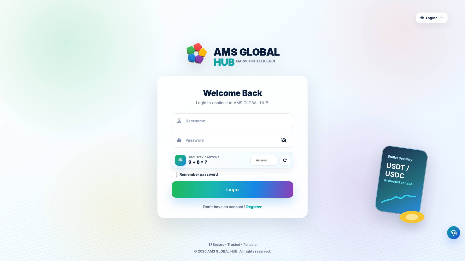 Screenshot of amsglobalhub.com