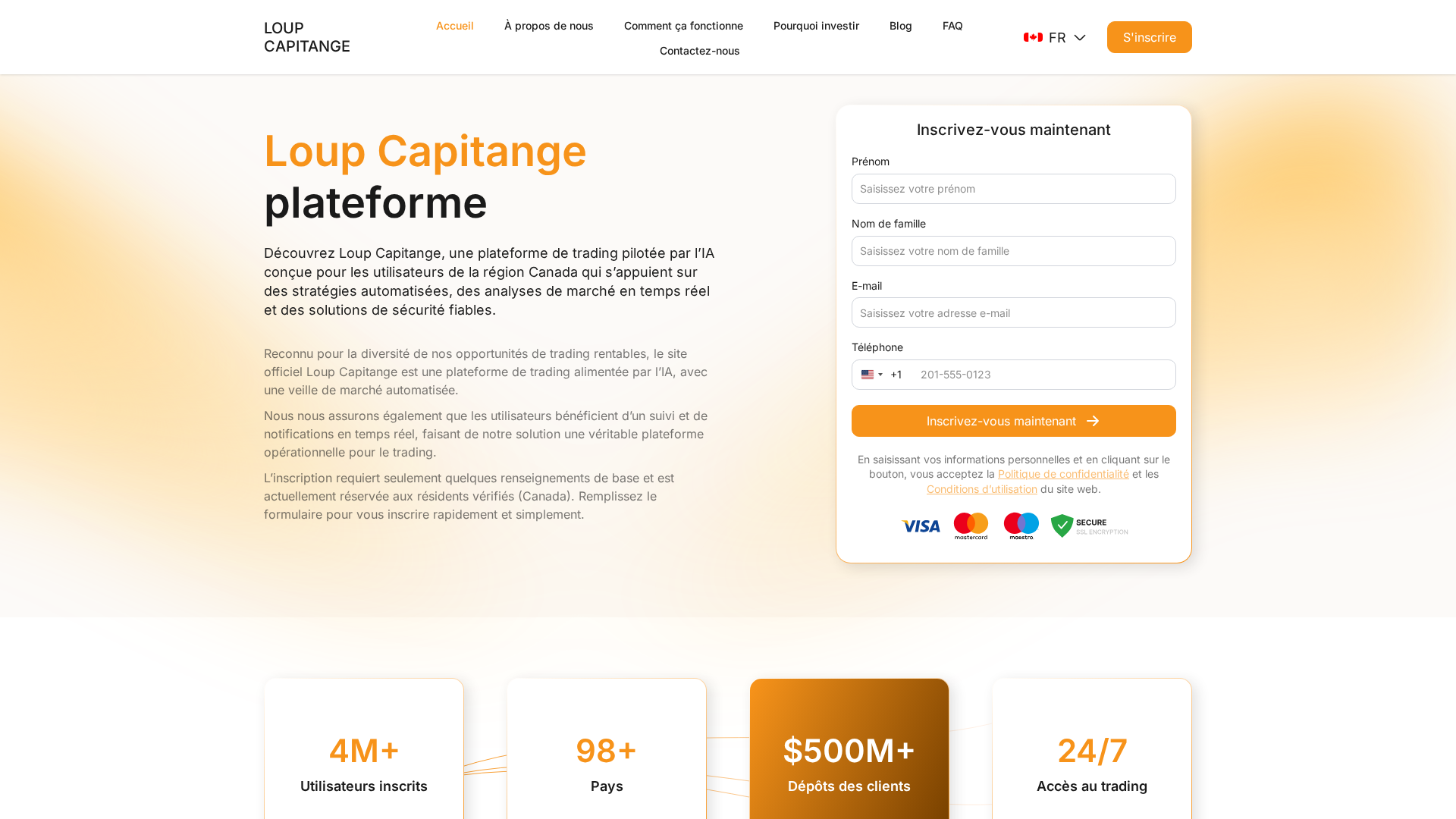 Screenshot of loupcapitange.com