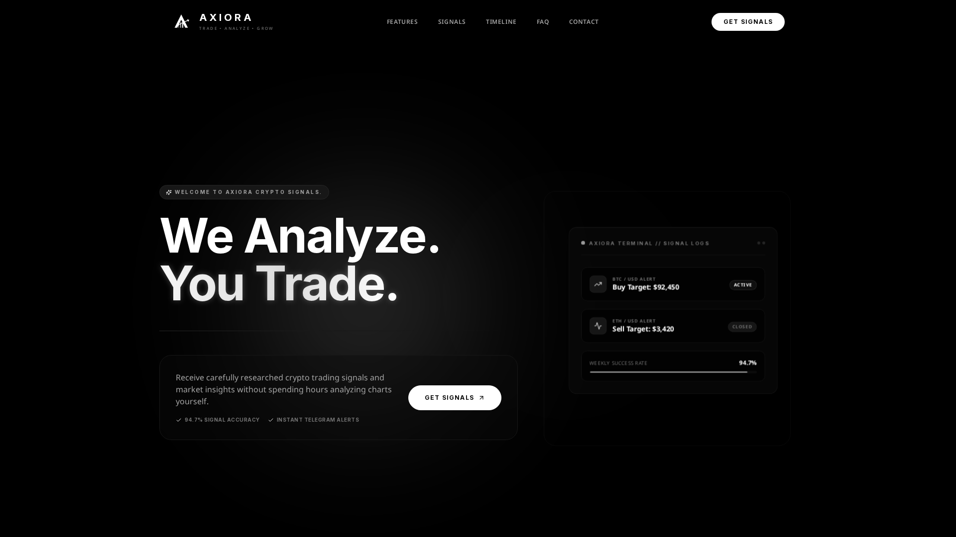 Screenshot of axioracrypto.tech