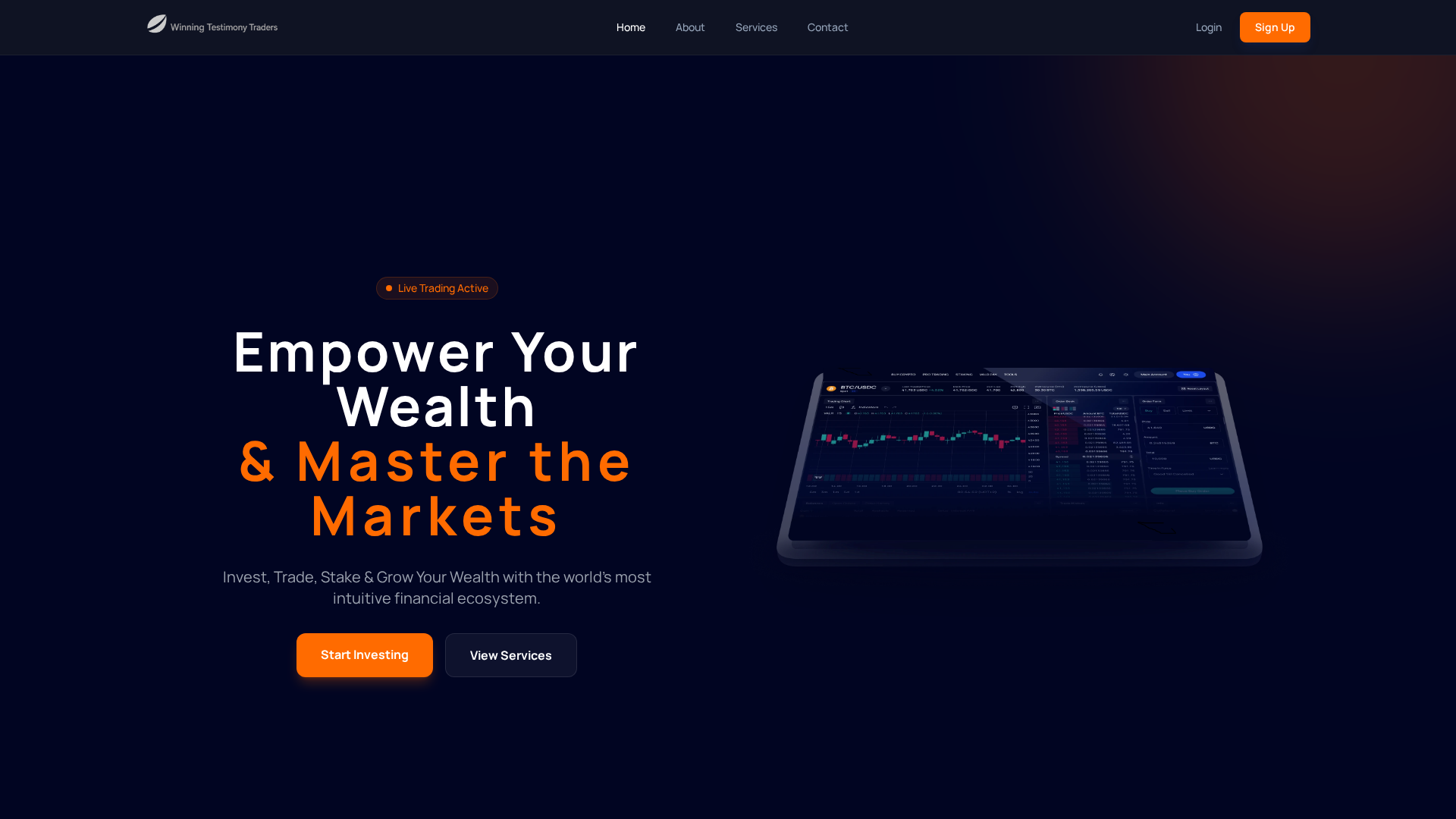 Screenshot of winningtestimonytraders.live