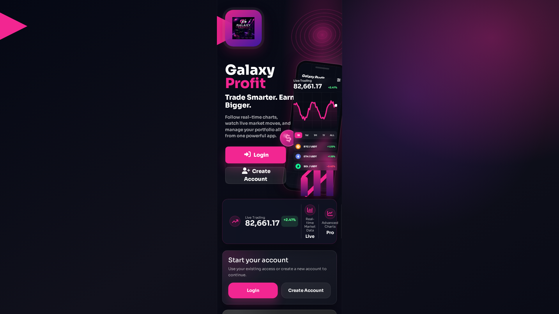 Screenshot of galaxyprofit.pro
