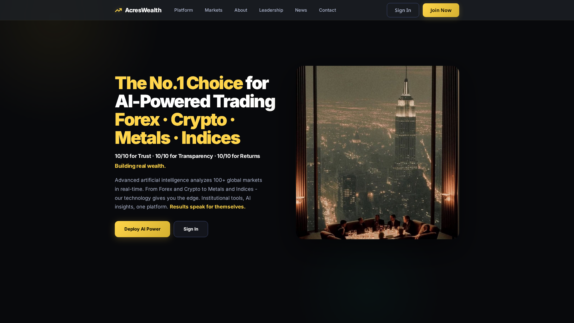 Screenshot of acreswealth-ai.com