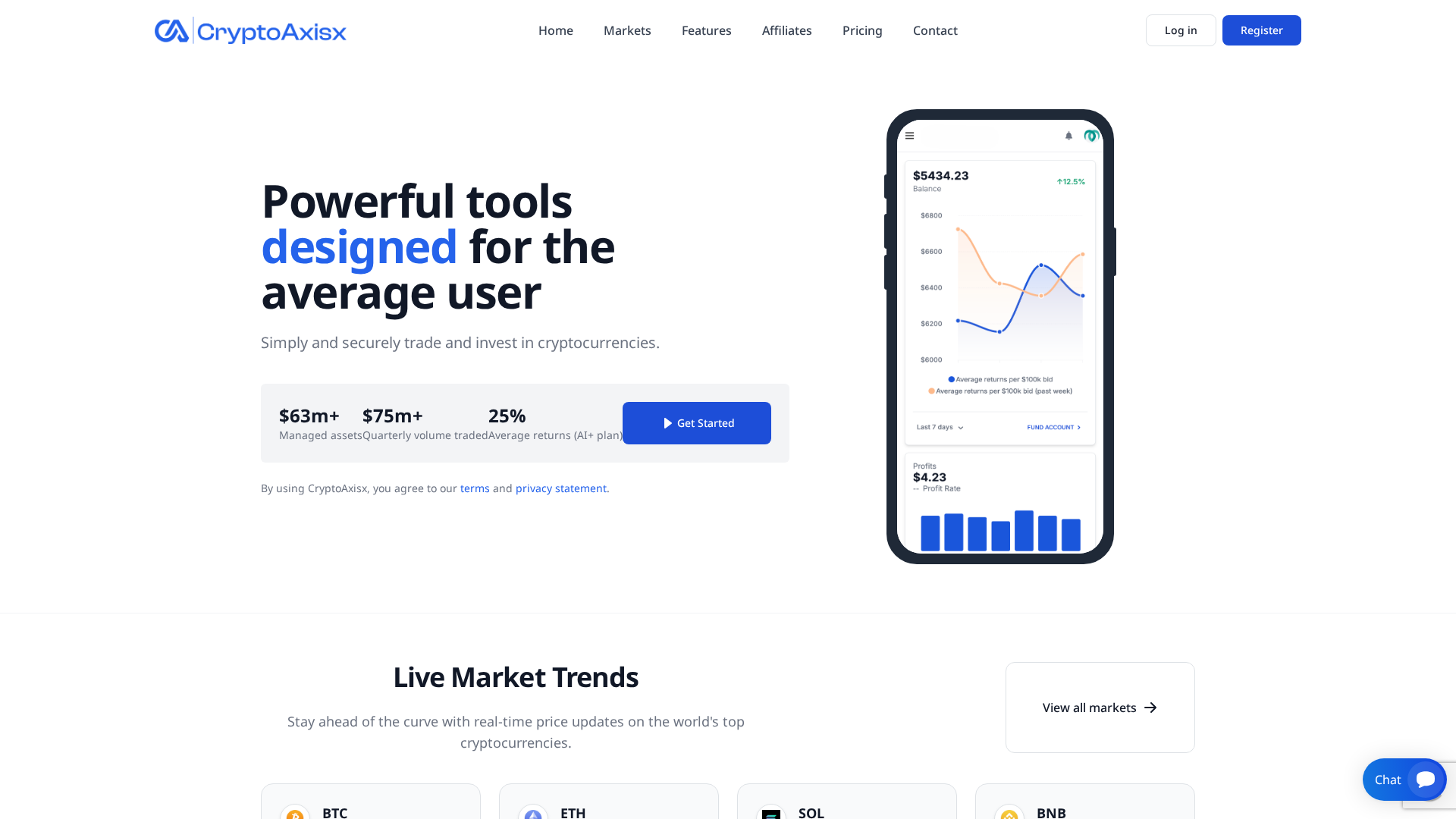 Screenshot of cryptoaxisx.com