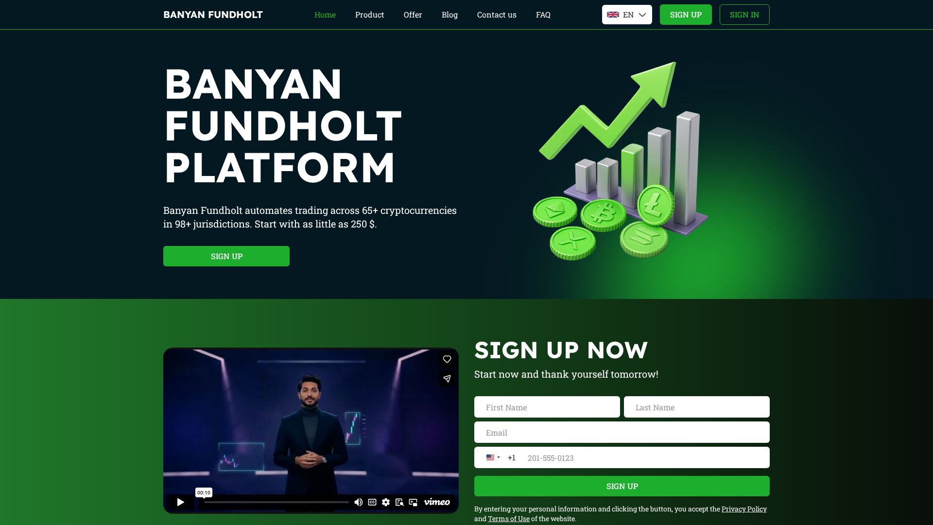 Screenshot of banyanfundholt.com