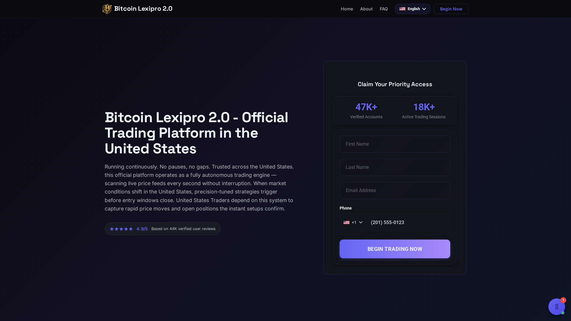 Screenshot of bitcoin-lexipro-2.com