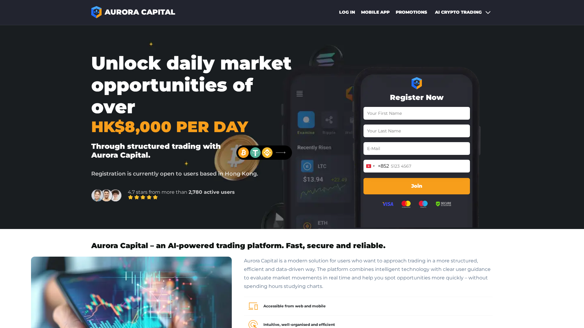 Screenshot of aurora-capitalai.com