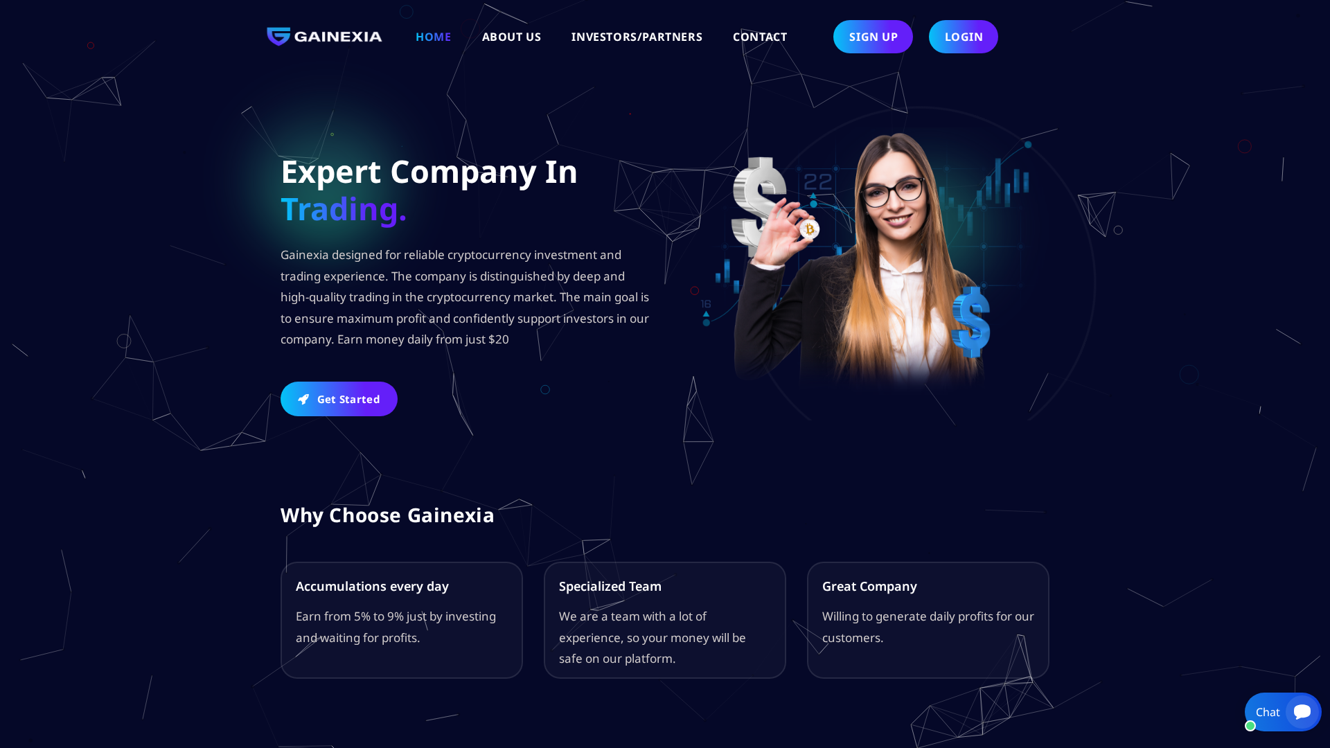 Screenshot of gainexia.net