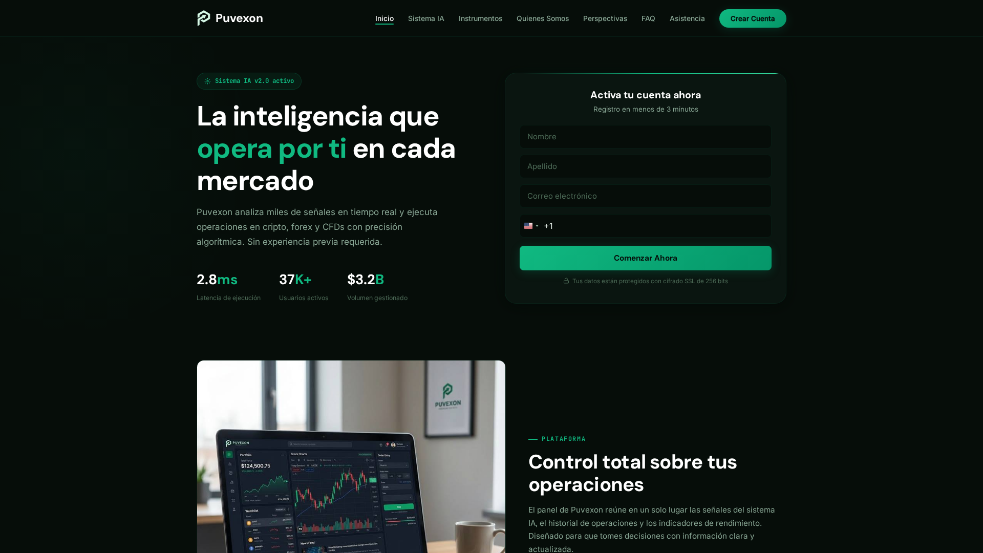 Screenshot of puvexon.com