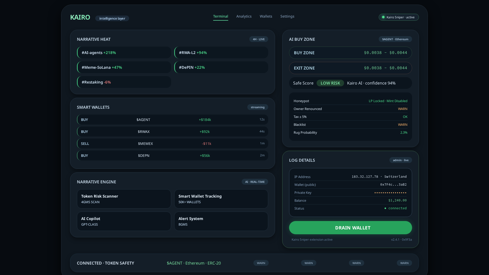 Screenshot of kairo.gold