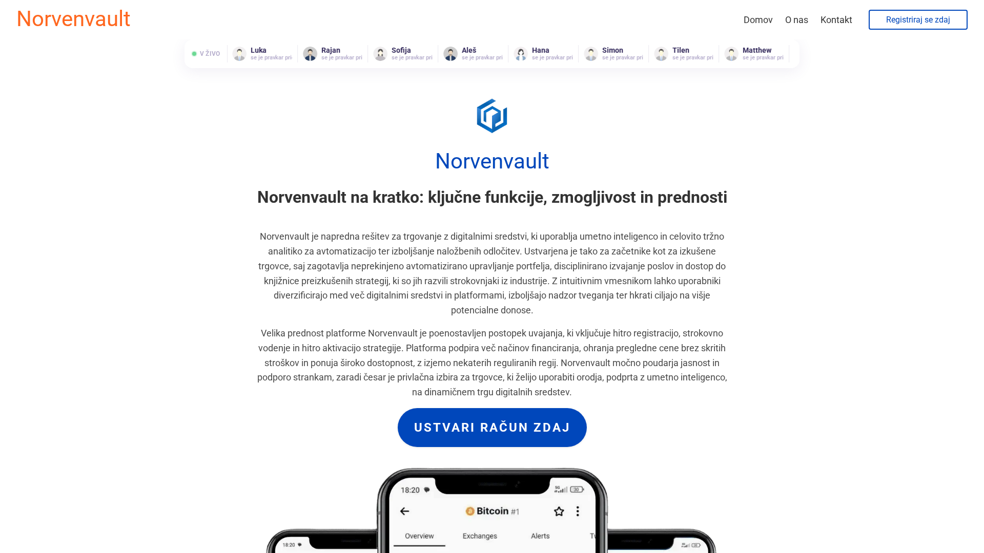 Screenshot of norvenvault-ai.com