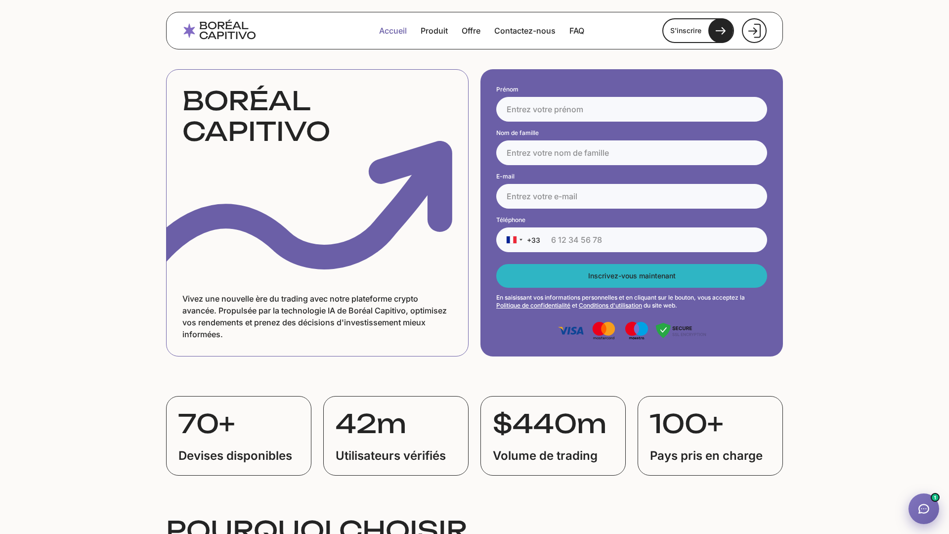 Screenshot of boreal-capitivo.com