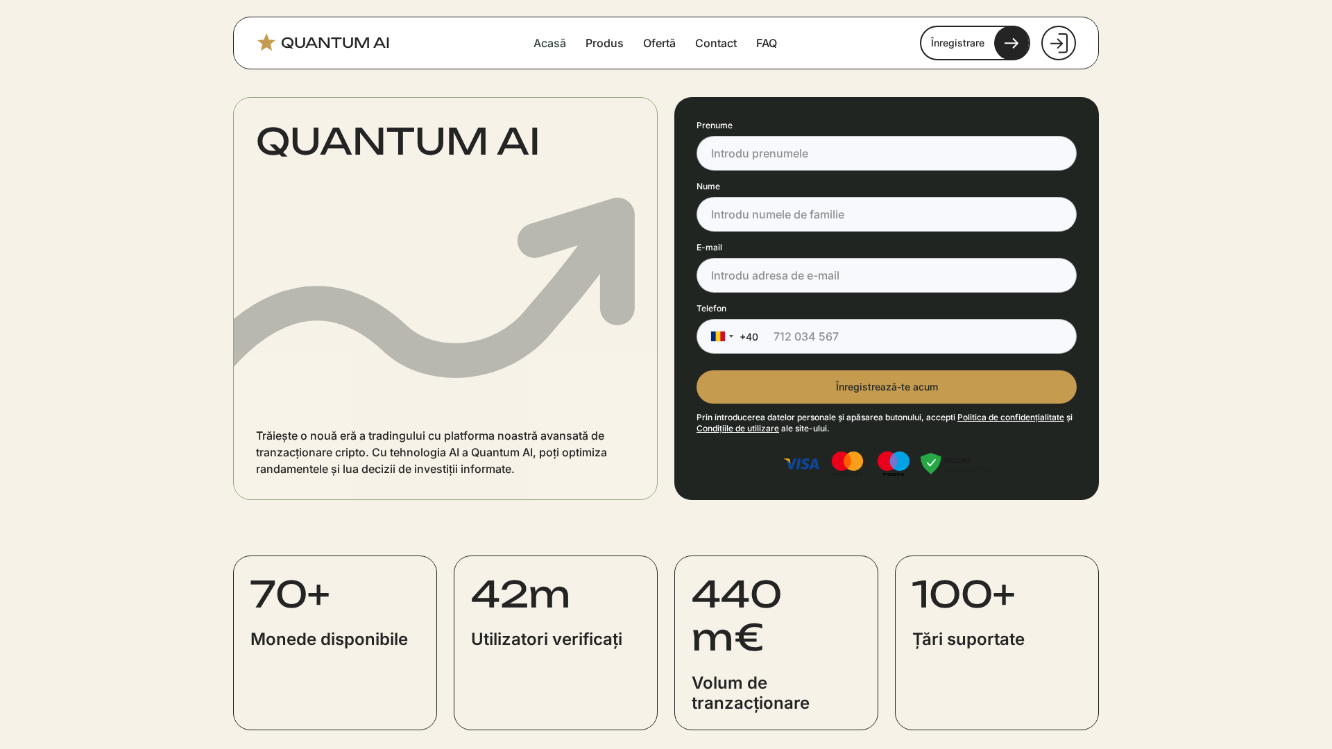 Screenshot of quantumai-romania.com