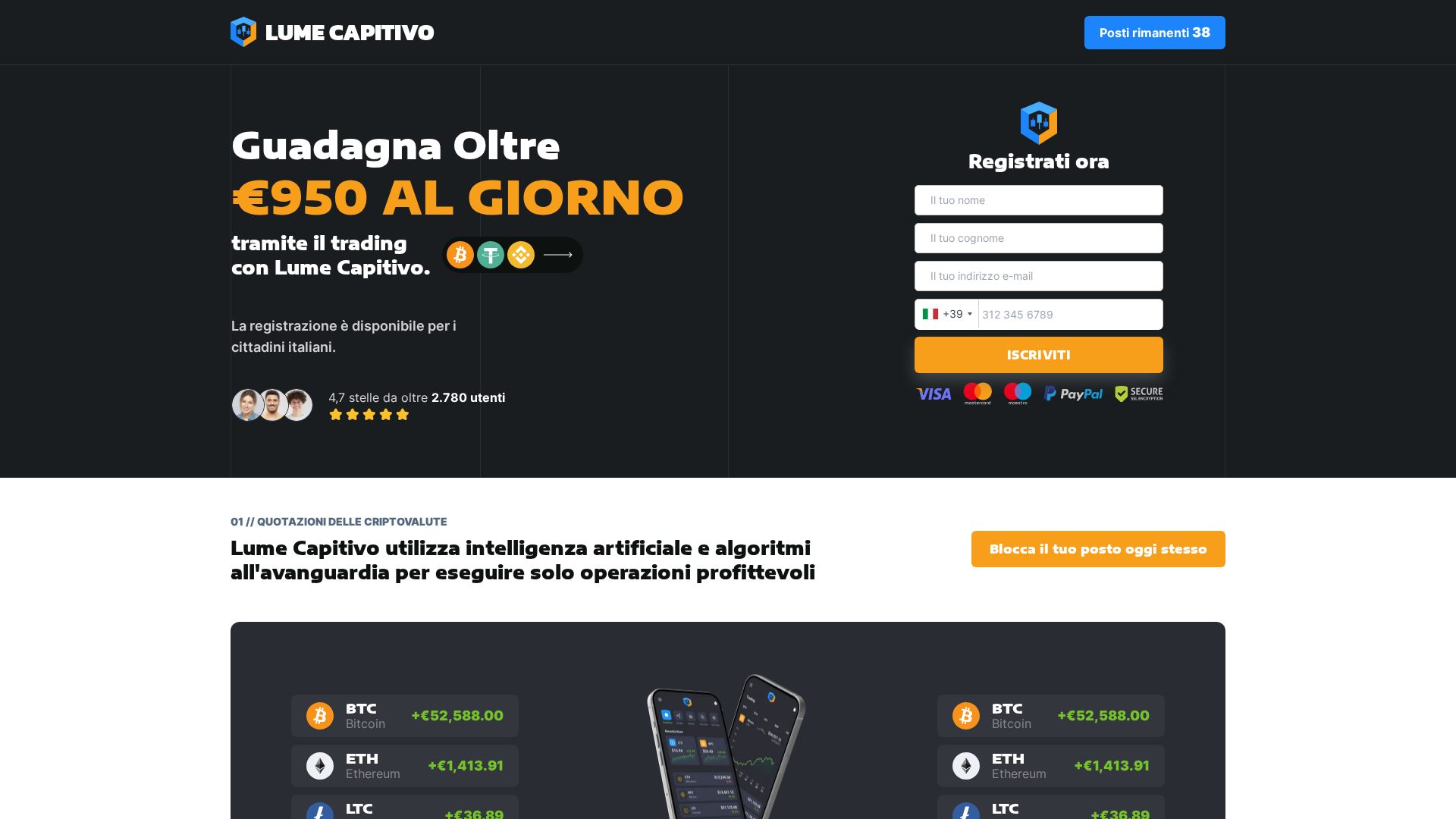 Screenshot of lumecapitivo.org