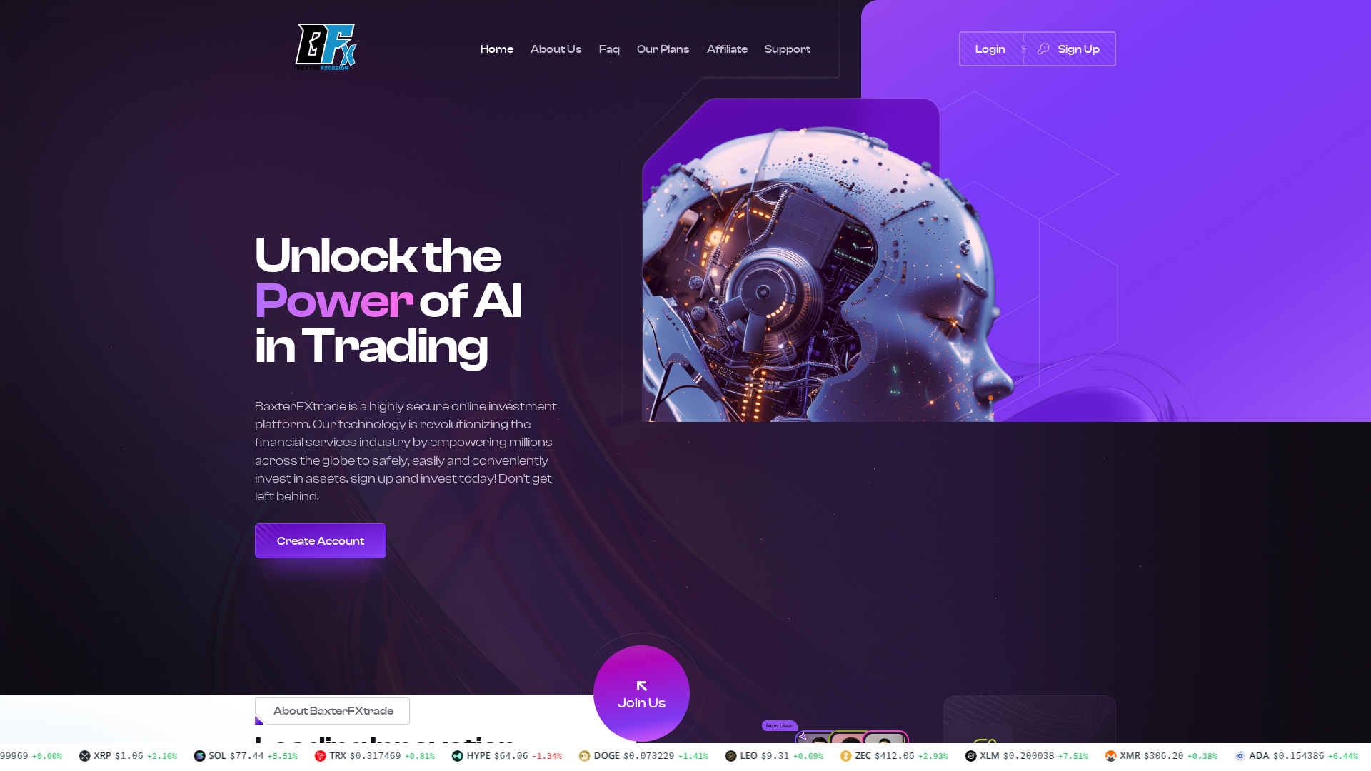 Screenshot of bayoptionfx.com