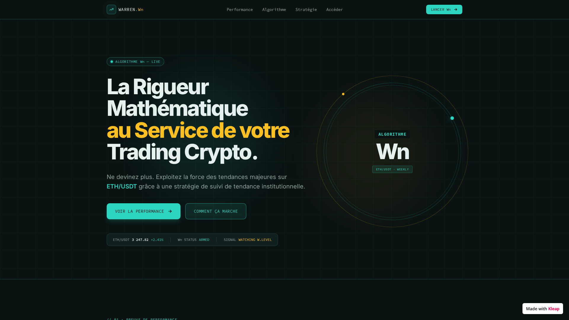 Screenshot of warrentradingbot.com