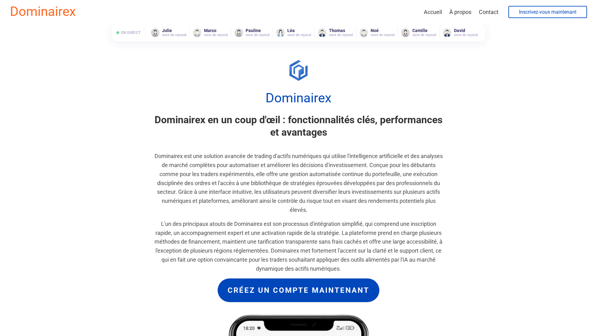 Screenshot of dominairexai.com