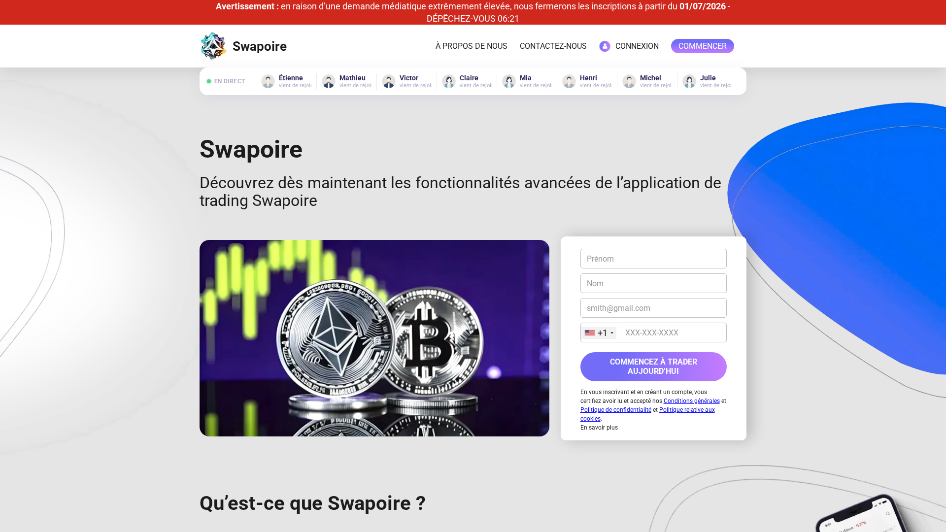 Screenshot of swapoireaibot.com