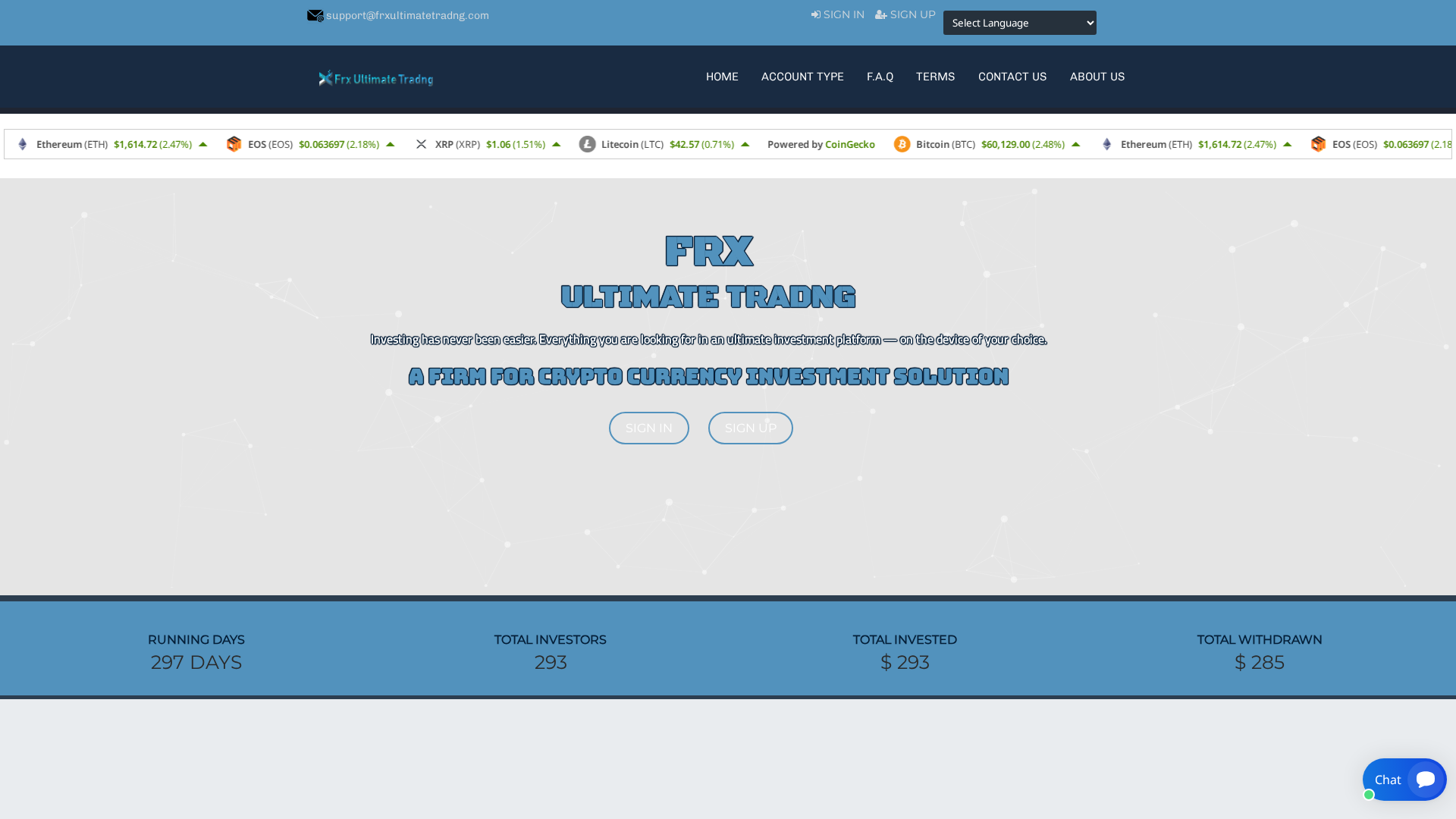 Screenshot of frxultimatetradng.com