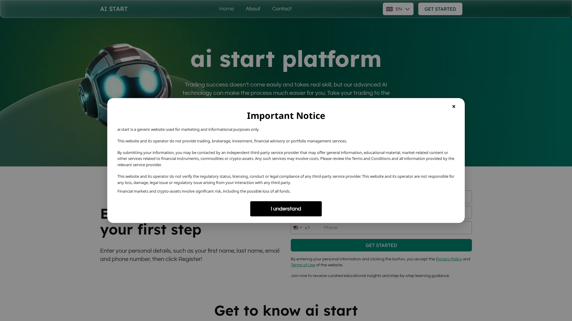 Screenshot of ai-start.live
