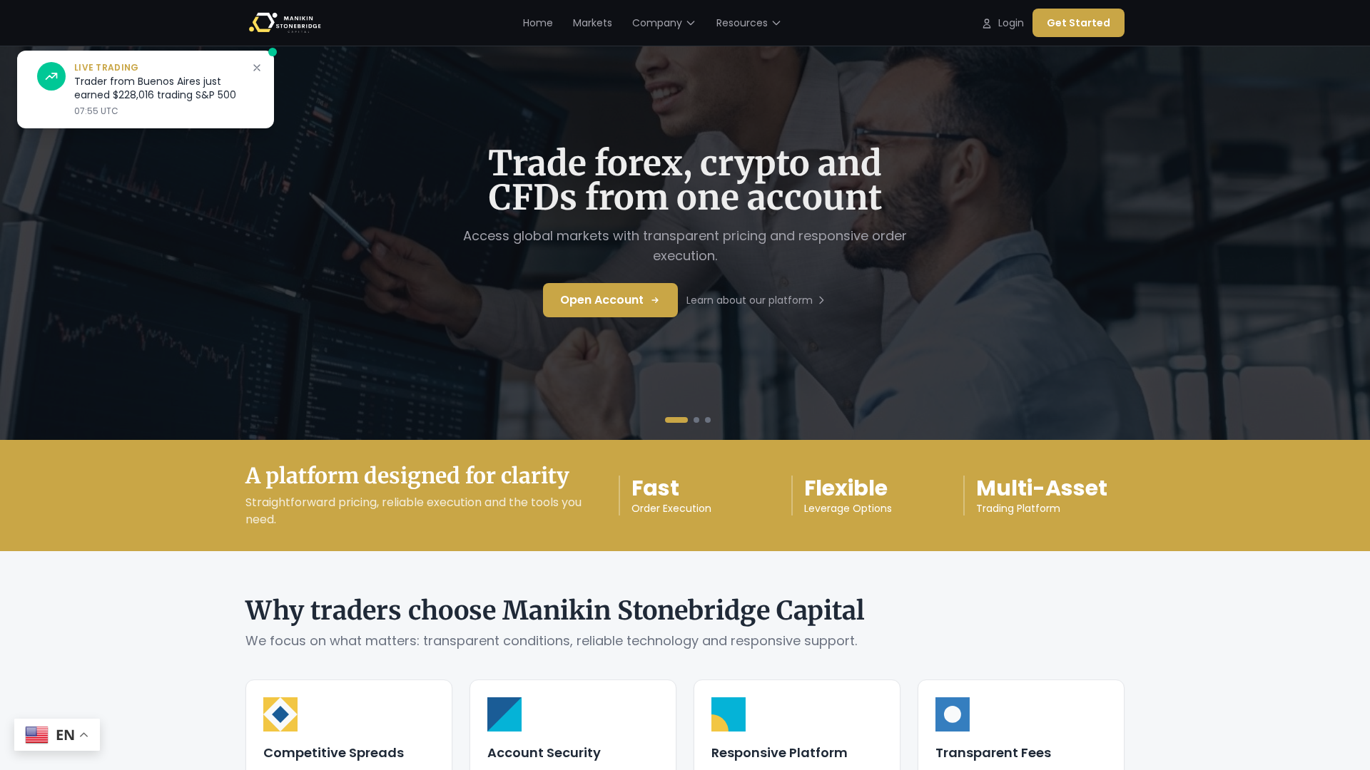 Screenshot of manikinstonebridgecapital.com