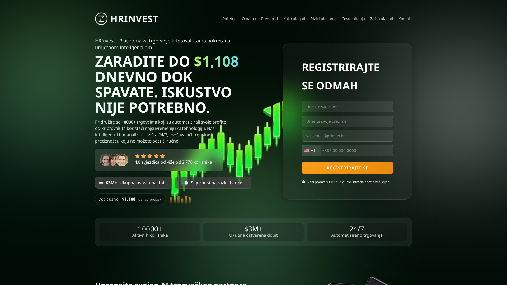 Screenshot of hrinvesttrade.com