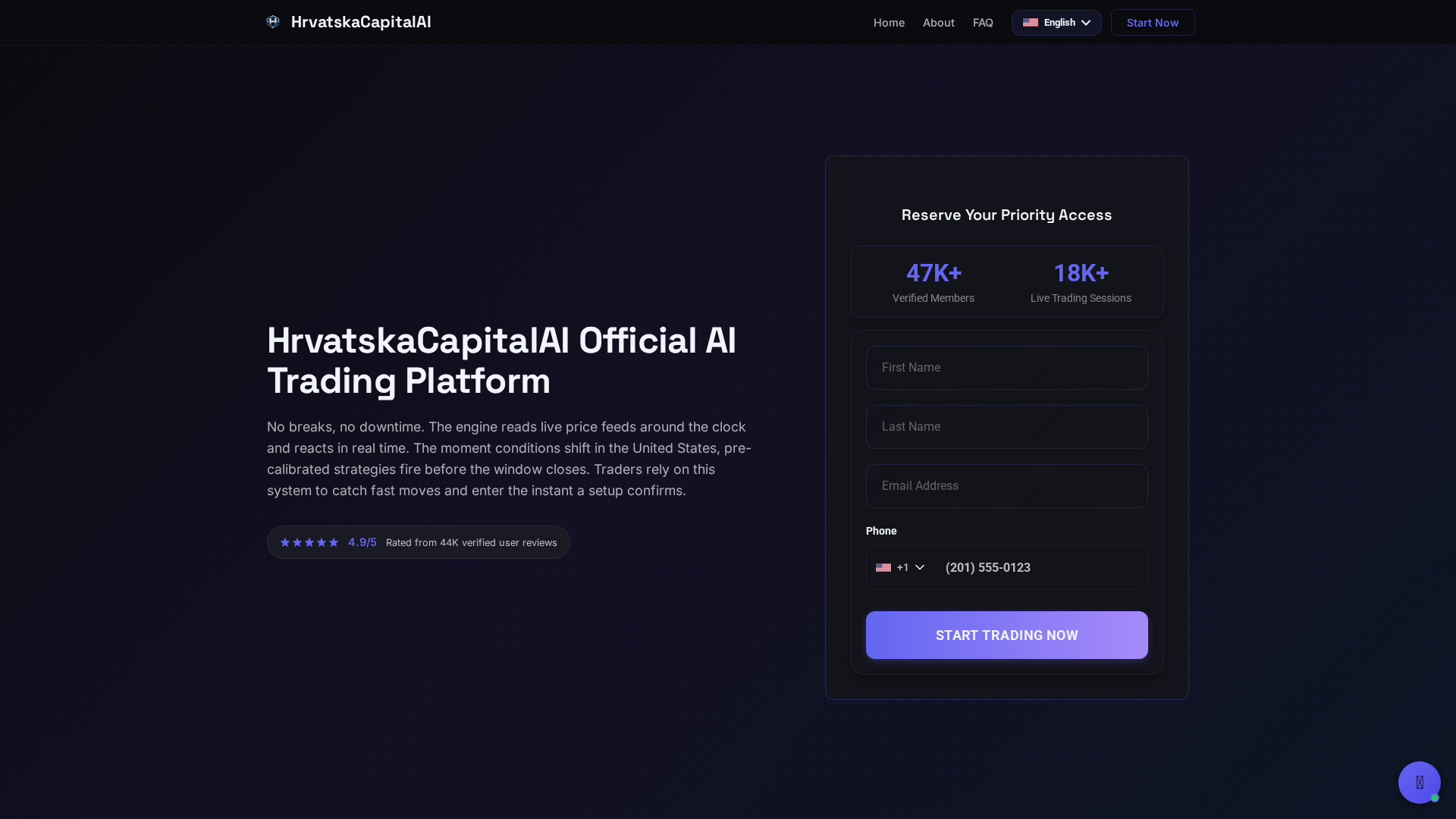 Screenshot of hrvatskacapitalai.tech