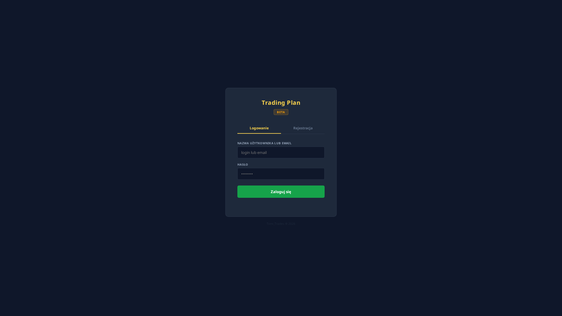 Screenshot of tradingplan.pl