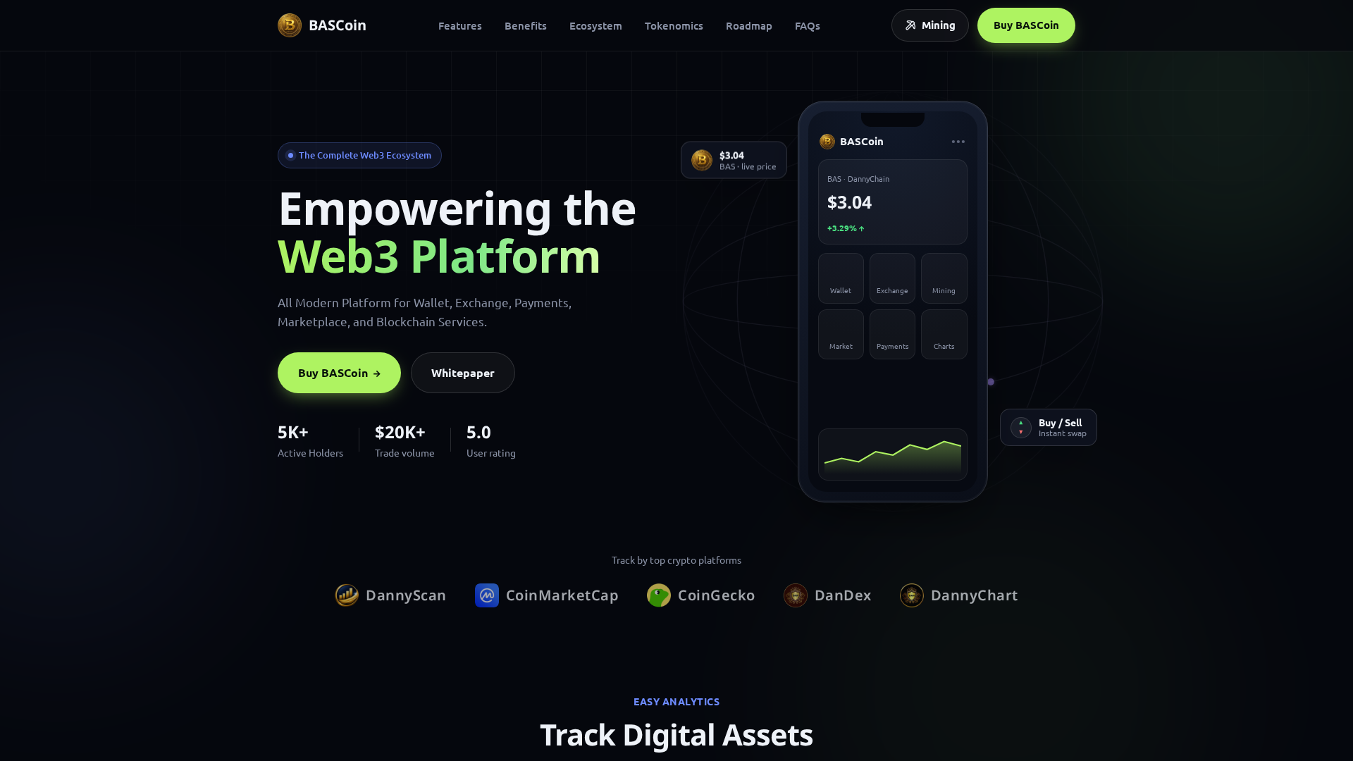 Screenshot of bascoins.com