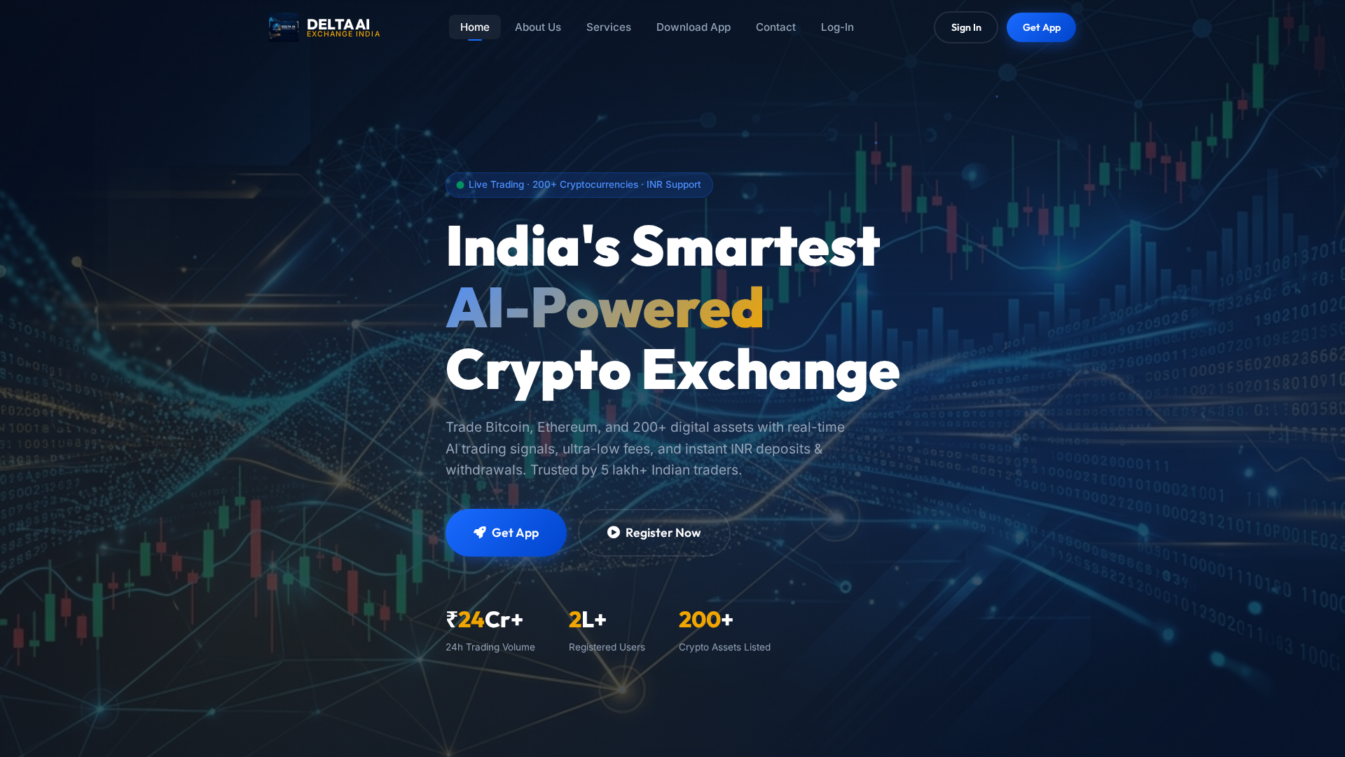 Screenshot of delta-ai-exchangeindia.com