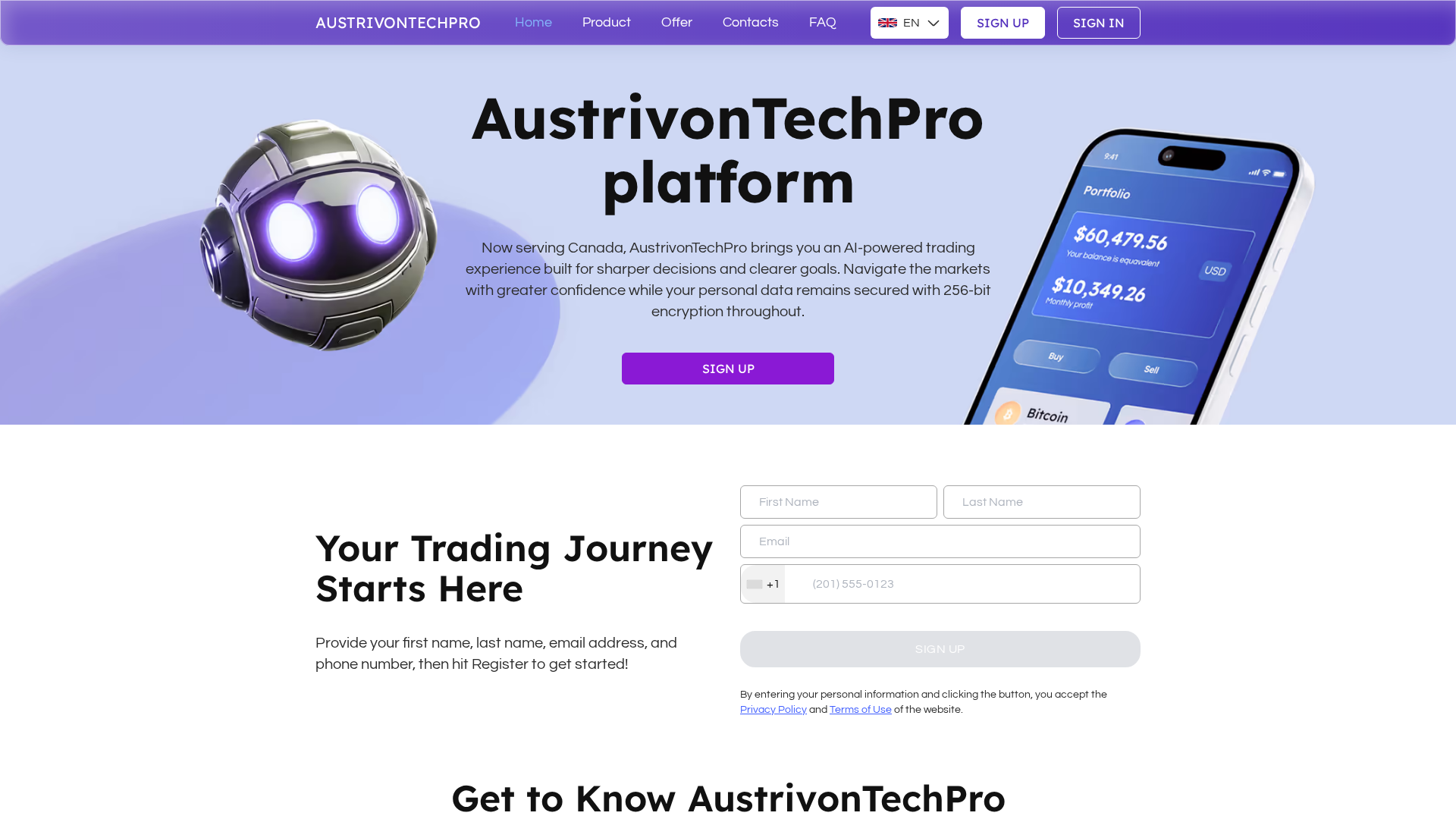 Screenshot of austrivontechpro.sbs
