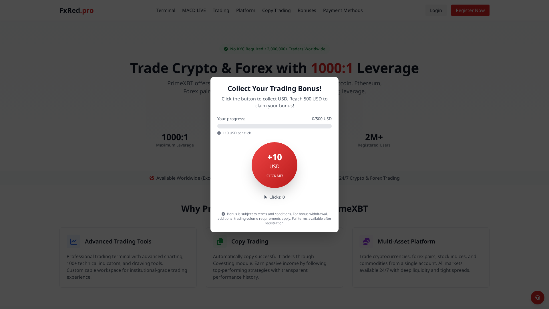 Screenshot of fxred.pro