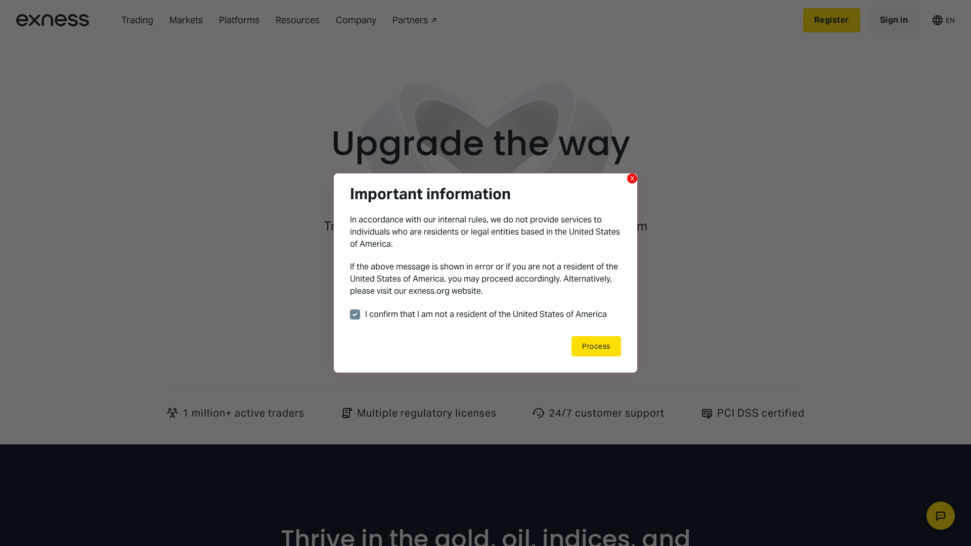 Screenshot of exnessresource.site