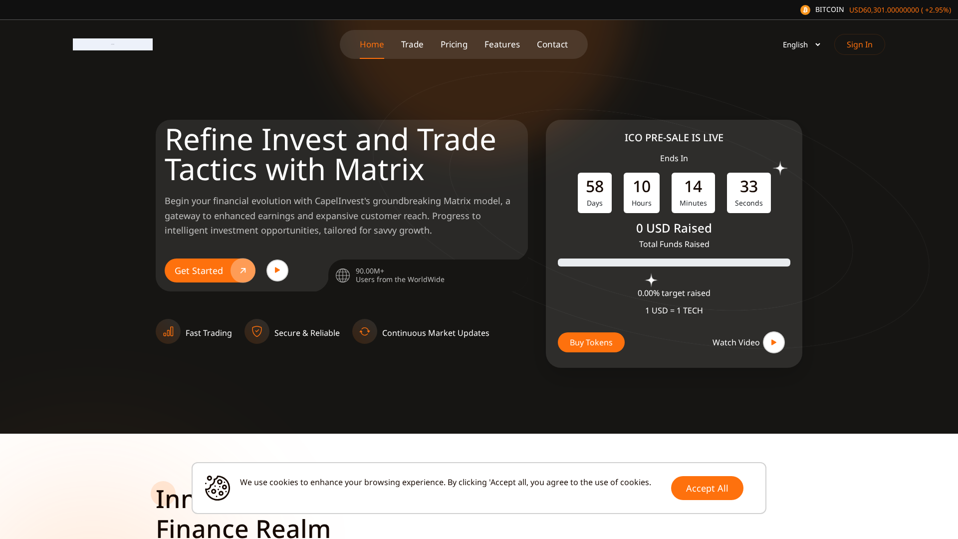 Screenshot of capelinvest.com